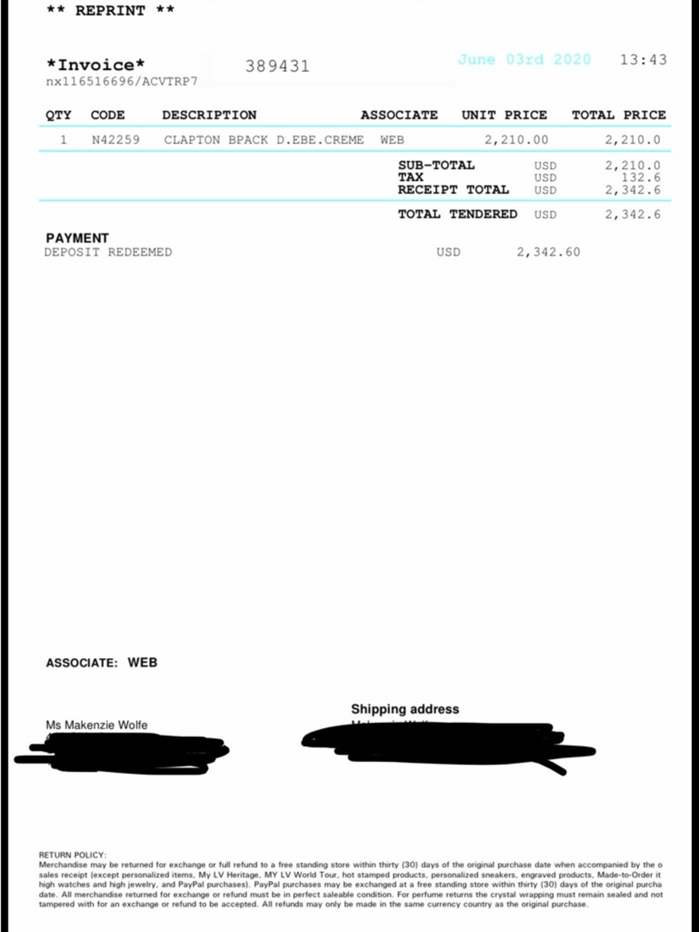 Louis Vuitton Brown and Crème Clapton Bag - Picture 3 of 14